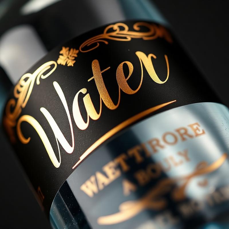 Custom label close-up