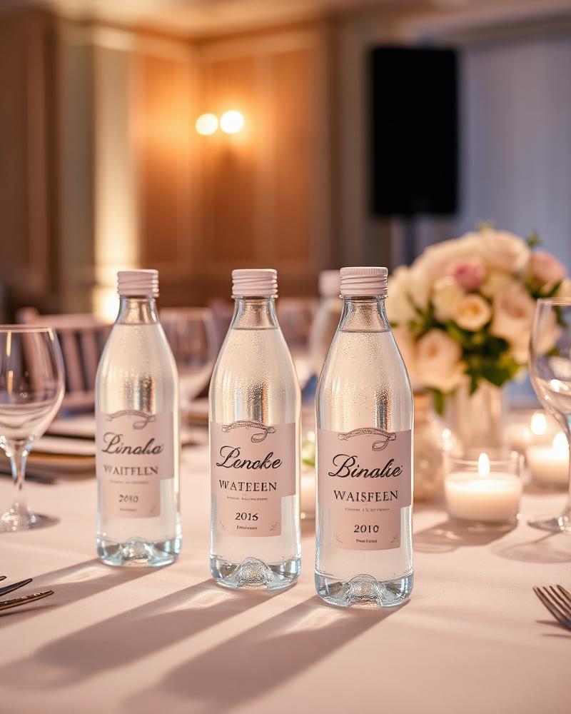 Wedding reception bottles